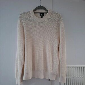 Men's cream knitted jumper